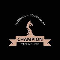 trophée logo gagnant, des sports tournoi championnat tasse conception. minimaliste emblème sport, club magasin Facile icône vecteur
