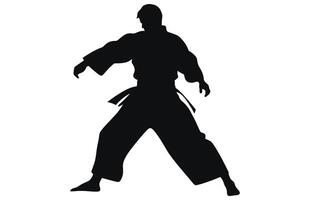 martial arts,collections de silhouettes de martial arts. vecteur