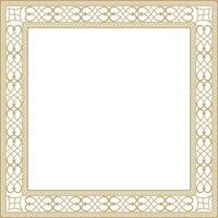 vecteur or carré classique Renaissance ornement. interminable européen frontière, la relance style Cadre