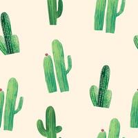 mignonne cactus sans couture modèle. botanique illustration pour textile fond d'écran texture sur votre projet. vecteur