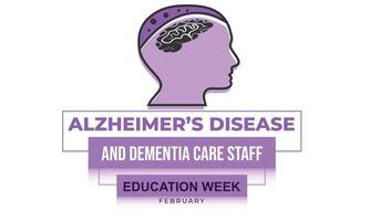 la maladie d'Alzheimer maladie et démence se soucier Personnel éducation semaine. arrière-plan, bannière, carte, affiche, modèle. vecteur illustration.