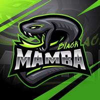 mamba esport mascotte logo conception vecteur