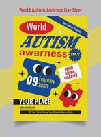 autisme journée monde autisme conscience journée prospectus vecteur