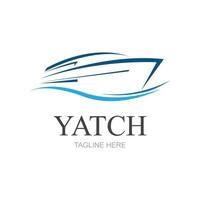 vecteur voile bateau yacht logo vecteur illustration isolé sur blanche. yacht club logotype