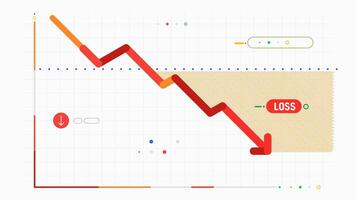 affaires investissement commerce Stock vers le bas économie les tendances graphique graphique Stock marché statistiques vecteur