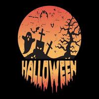 conception de t-shirt d'halloween vecteur