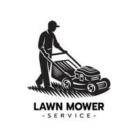 pelouse tondeuse un service logo, pelouse se soucier jardinage un service logo icône isolé vecteur illustration