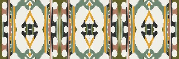 motif ethnique de broderie géométrique abstraite ikat. tapis en tissu aztèque ornement mandala chevron décoration textile papier peint. fond de vecteur traditionnel de dinde ethnique indigène boho tribal