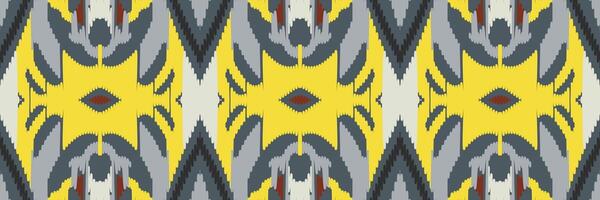 motif ethnique de broderie géométrique abstraite ikat. tapis en tissu aztèque ornement mandala chevron décoration textile papier peint. fond de vecteur traditionnel de dinde ethnique indigène boho tribal