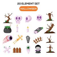 illustration de Halloween thème ensemble éléments vecteur