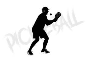 pickleball vecteur silhouette modèles. jouer, pickleball vecteur, balle, tournoi, logo, espiègle, terrain de jeux