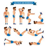 six pack abdos faire des exercices pour Hommes pour Hommes vecteur