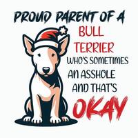 fier parent de une jack taureau terrier - typographie T-shirt conception illustration pro vecteur