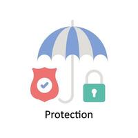 protection vecteur plat icône style illustration. eps dix fichier