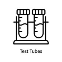 tester tubes vecteur contour icône style illustration. eps dix fichier