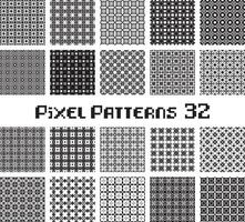 motif abstrait harmonieux de style pixel. définir l'arrière-plan de la conception géométrique. vecteur