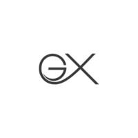 alphabet des lettres initiales monogramme logo gx, xg, X et g vecteur