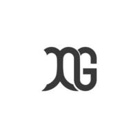 alphabet des lettres initiales monogramme logo gx, xg, X et g vecteur