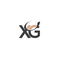 alphabet initiales logo gx, xg, X et g vecteur