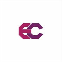 initiale lettre ce ou ec logo vecteur logo conception