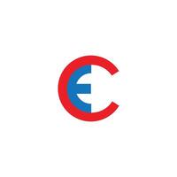 initiale lettre ce ou ec logo vecteur logo conception