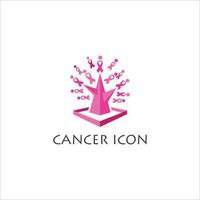 vecteur image de icône rose ruban. cancer conscience desing