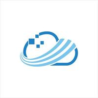 modèle de conception de logo de nuage vecteur