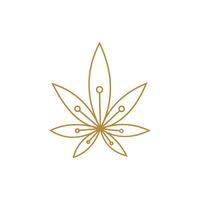 marijuana feuille logo conception modèle vecteur