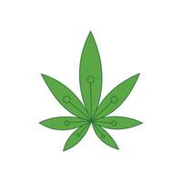 marijuana feuille logo conception modèle vecteur