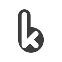 initiale lettre bk logo ou Ko logo vecteur conception modèle