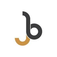 initiale lettre bj logo ou jb logo vecteur conception modèle