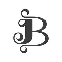 initiale lettre bj logo ou jb logo vecteur conception modèle