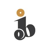 initiale lettre bj logo ou jb logo vecteur conception modèle