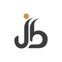 initiale lettre bj logo ou jb logo vecteur conception modèle