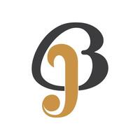 initiale lettre bj logo ou jb logo vecteur conception modèle