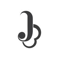 initiale lettre bj logo ou jb logo vecteur conception modèle