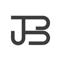 initiale lettre bj logo ou jb logo vecteur conception modèle