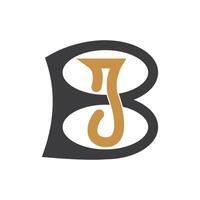 initiale lettre bj logo ou jb logo vecteur conception modèle