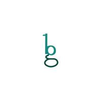 initiale lettre bg logo ou gb logo vecteur conception modèle