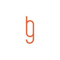 initiale lettre bg logo ou gb logo vecteur conception modèle