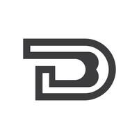 initiale lettre bd logo ou db logo vecteur conception modèle