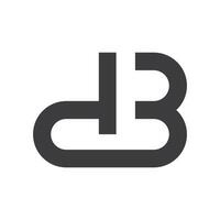 initiale lettre bd logo ou db logo vecteur conception modèle