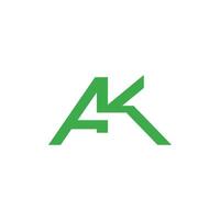 initiale lettre ak logo ou ka logo vecteur conception modèle