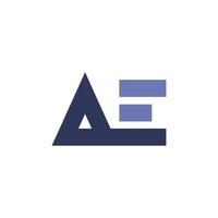 initiale lettre ae ou ea logo conception modèle vecteur