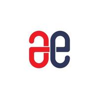 initiale lettre ae ou ea logo conception modèle vecteur