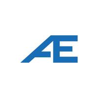 initiale lettre ae ou ea logo conception modèle vecteur