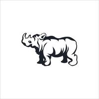 animal rhinocéros logo conception modèle vecteur