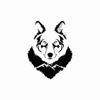 le sauvage Loup logo conception vecteur