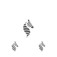 zèbre logo conception inspiration. zèbre logo sur blanc Contexte vecteur
