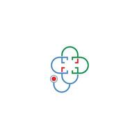 logo de médecine naturelle vecteur